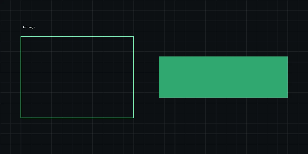 A grid with two shapes